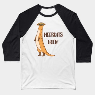 Meerkats Rock! Funny Cute Meerkat Love Baseball T-Shirt